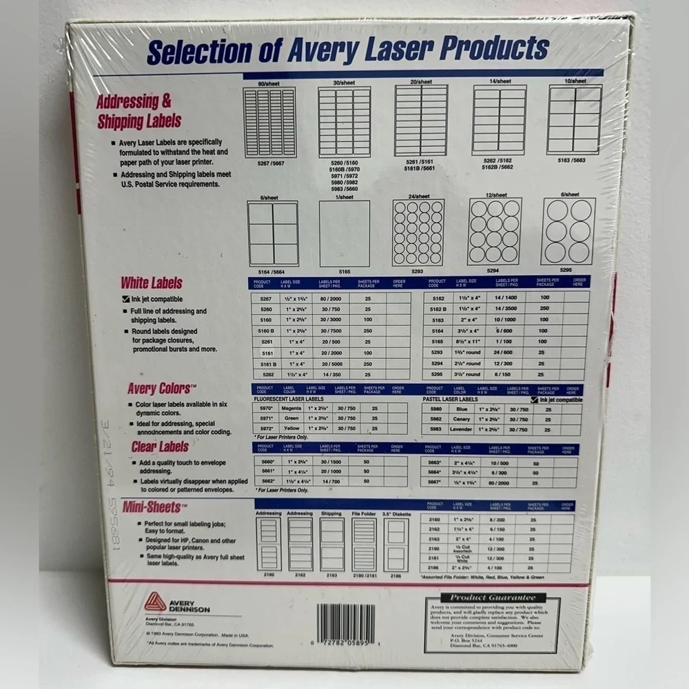 Avery 5895 Laser Name Badge Labels Blue Border 2 1/3 x 3 3/8  QTY 400 NEW IN BOX